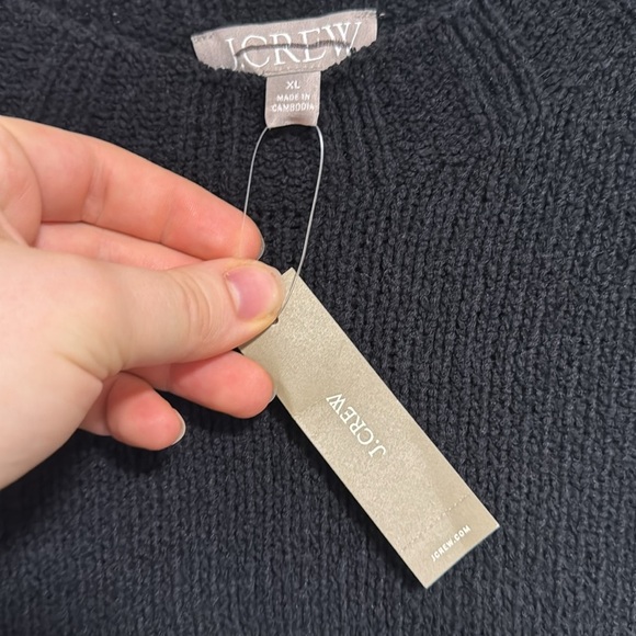 J. Crew Relaxed Crewneck Sweater in Black - Picture 4 of 5